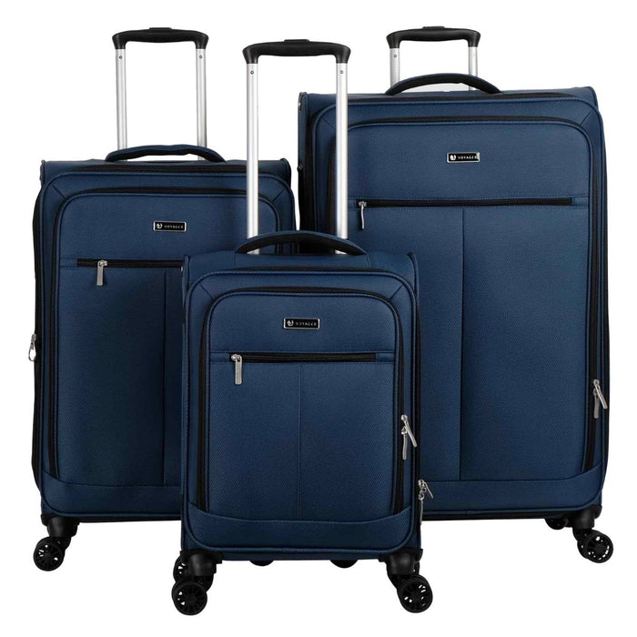 Voyager Osaka Trolley Case - 55cm - Blue — Carry Luggage Co