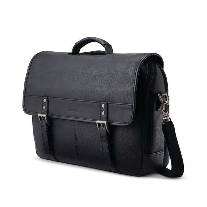 Samsonite Classic Leather Flapover - Black