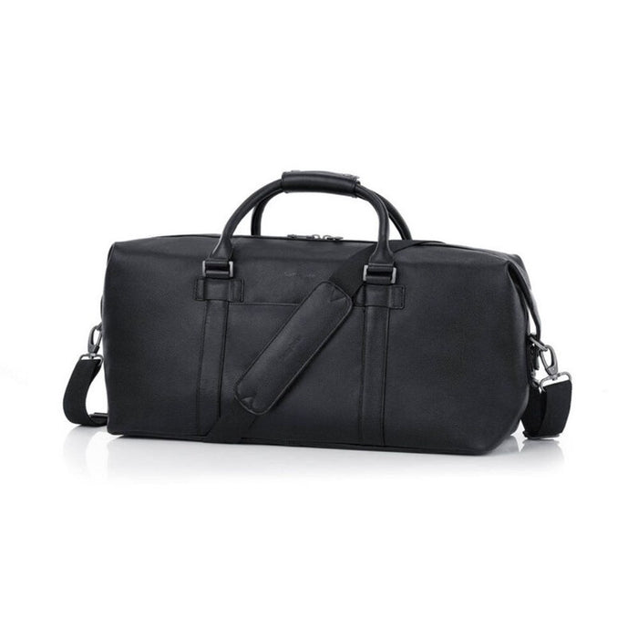 Samsonite Classic Leather Duffle Bag Black Carry Luggage Co