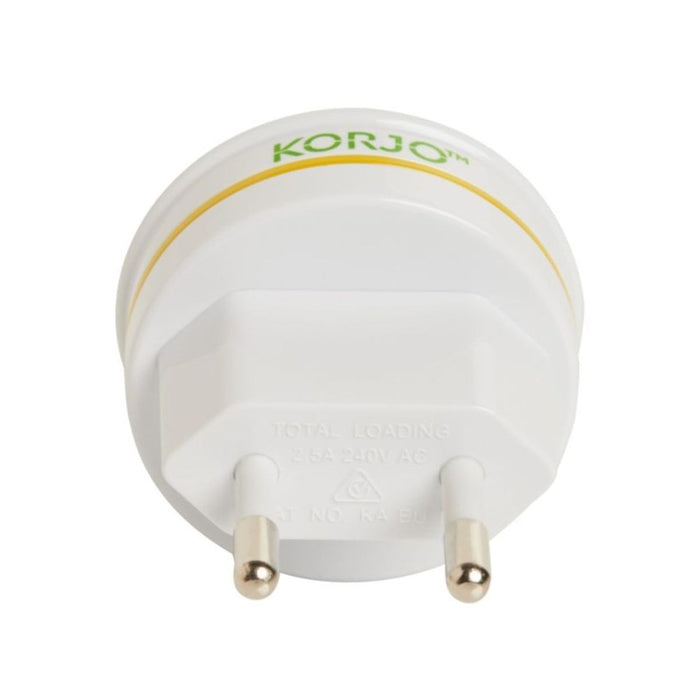 Korjo Travel Adaptor Plug - Europe, Italy, Switzerland